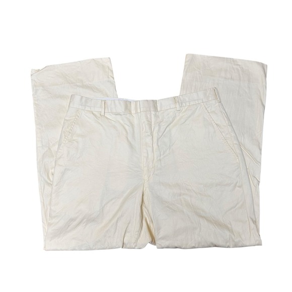 Paul Stuart Vintage Light Yellow Pants 33x28‎ Slacks Trousers Mens Cotton